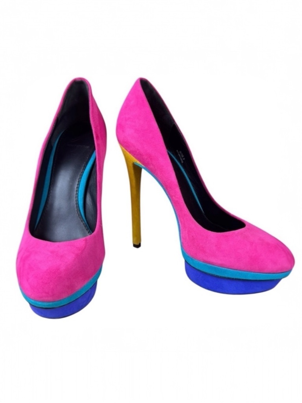 Brian Atwood Colorblock Platform Stiletto Heels Size 8